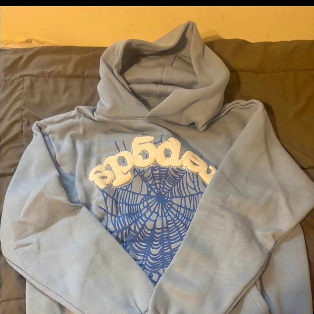 Light Blue Graphic Hoodie